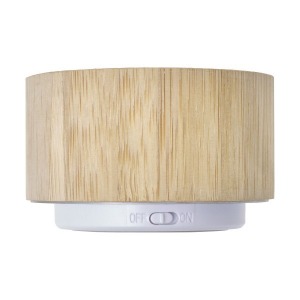 Enceinte sans fil publicitaire en bambou