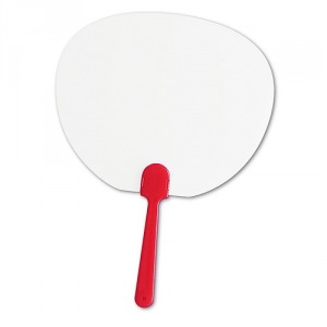 Éventail personnalisé en blanc translucide