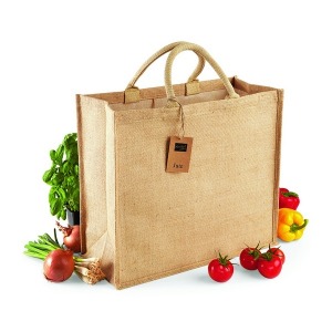 Grand sac shopping en toile de jute