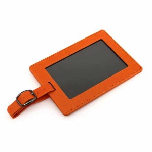 Grande étiquette à bagage r promotionnelle rectangulaire en PU