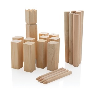 Jeu de kubb publicitaire en bois