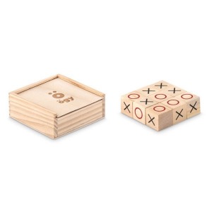 TIC TAC TOE - Jeu de morpion promotionnel en bois