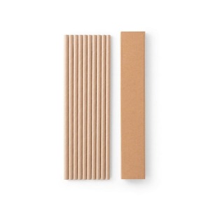 Lot de 10 pailles personnalisables en papier kraft