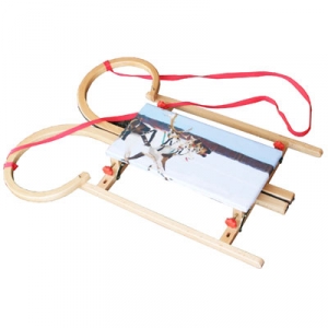 Luge avec logo en bois