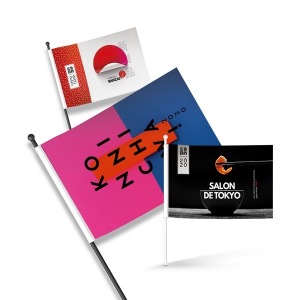 Mini drapeau de supporter avec logo