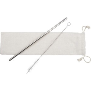 Paille en inox avec goupillon