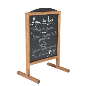 Panneau Ardoise promotionnelle Vertical Magnet H.78xL.60 cm Pieds Bois