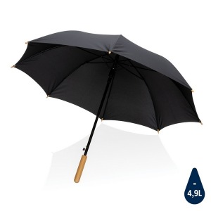 Parapluie avec logo 23" en rPET et bambou ouverture auto Impact AWARE