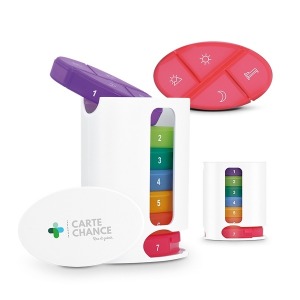 Pilulier promotionnel hebdomadaire coulissant