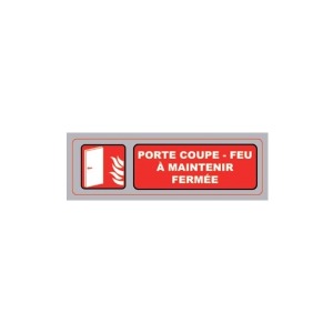 Plaque Signa publicitaire Plexi 170x50 mm COUPE-FEU FERMEE (S.41)