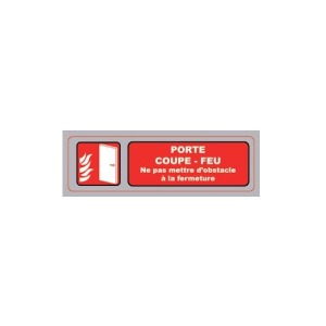Plaque Signa personnalisable Plexi 170x50 mm COUPE-FEU OBSTACLE (S.40)