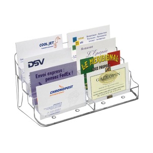 Porte-carte publicitaire visite comptoir 8 x cases largeur