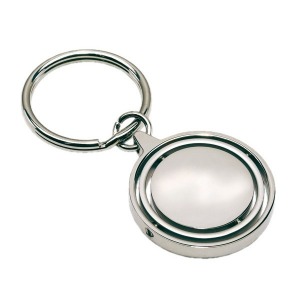 Porte-clés métallique argenté