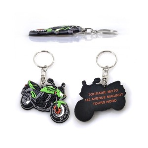 Porte-clés PVC souple 3D fond plat, 70x50mm