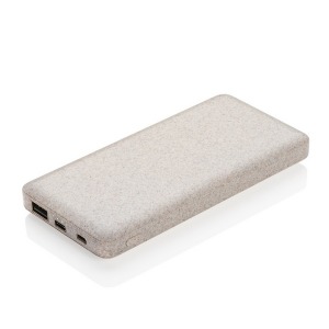 Powerbank promotionnel en fibre de paille de blé 10.000mAh