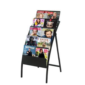 Présentoir Black-Line Pliant 5 Cases NOIR