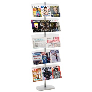 Présentoir VITRINE 5 Etagères 690 mm x H. 200 cm