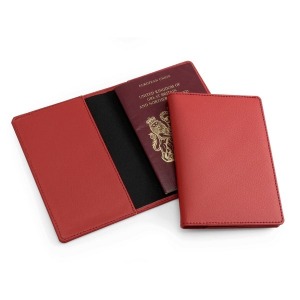 Protège passeport en cuir recyclé