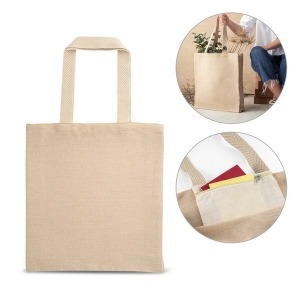 Sac avec logo avec soufflet en juco