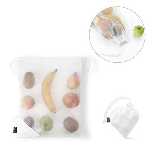 Sac filet personnalisé en rPET 32x40 avec pochon