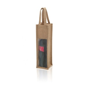 Sac avec logo à bouteille en toile de jute
