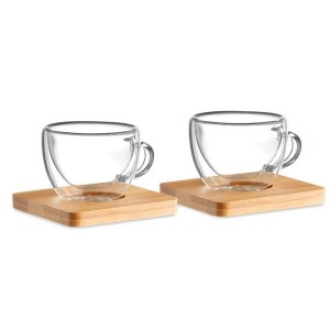 2 verres expresso double paroi