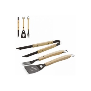 Set à barbecue en bois