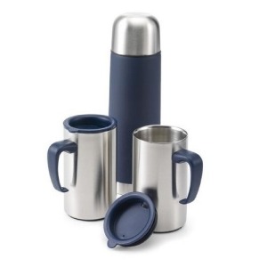 Set bouteille isotherme personnalisée 0,50L et de 2 mugs