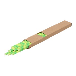 Set de 10 pailles personnalisées motif bambou