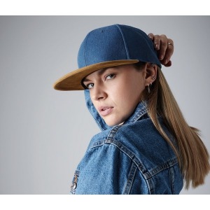 Casquette promotionnelle visière aspect daim