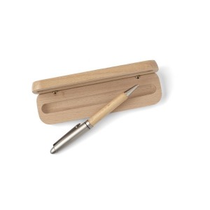 Stylo bambou personnalisable et métal avec coffret