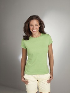 T-shirt publicitaire femme blanc Gildan