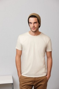 T-shirt avec logo homme blanc Gildan