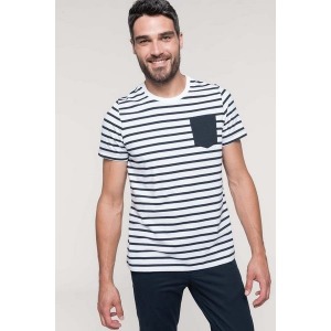 T-shirt personnalisable rayé marin avec poche