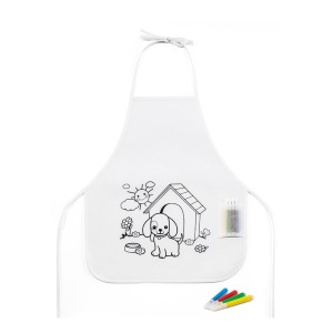 Tablier pour enfant avec logo pour colorier