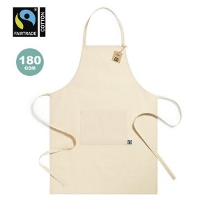 Tablier publicitaire Fairtrade 100% coton de 180g/m²