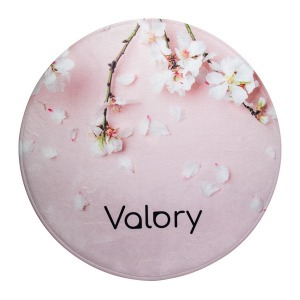 Tapis de bain personnalisable rond quadri