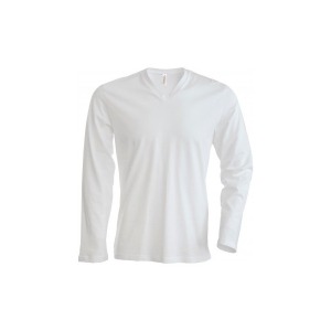 Tee-shirt homme manches longues encolure V Kariban