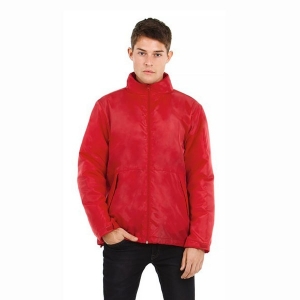 Veste coupe-vent publicitaire doublée micropolaire homme