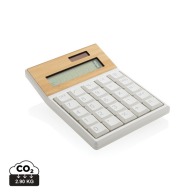 Calculatrice personnalisable en bambou FSC® et plastique recyclé RCS Utah