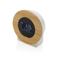 Horloge bureau en bambou FSC® et plastique recyclé RCS Utah