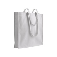Shopper avec soufflet en canvas 280g/m², anses longues