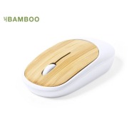 Souris d'ordinateur sans fil en bambou