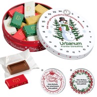 Calendrier de l'Avent personnalisé magnétique avec des Napolitains de Choco Company