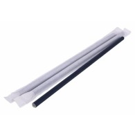 Paille personnalisable en papier emballée individuellement WRAP Ø0,6 x 20 cm. Non personnalisé