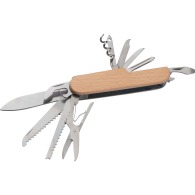 Couteau de poche en acier inoxydable avec revêtement en bois Couteau de poche en acier inoxydable avec revêtement en bois