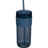 Tasse à rayures avec paille SOLEDAD