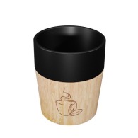 Mug céramique avec sa base en bois aimantée Import
