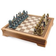 Jeux d'échecs artisanal peint à la main