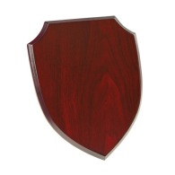 Écusson bouclier acajou 200x250x15